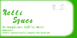 nelli szucs business card